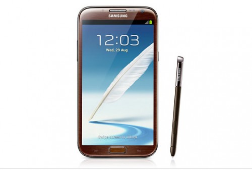 Note 2 Brown with the S pen brings elegance